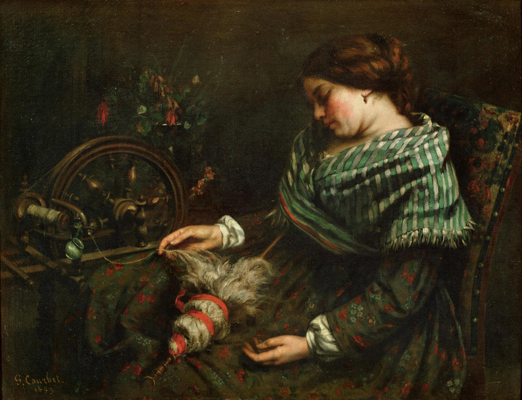Detail of The Sleeping Spinner (La fileuse endormie), 1853 by Anonymous