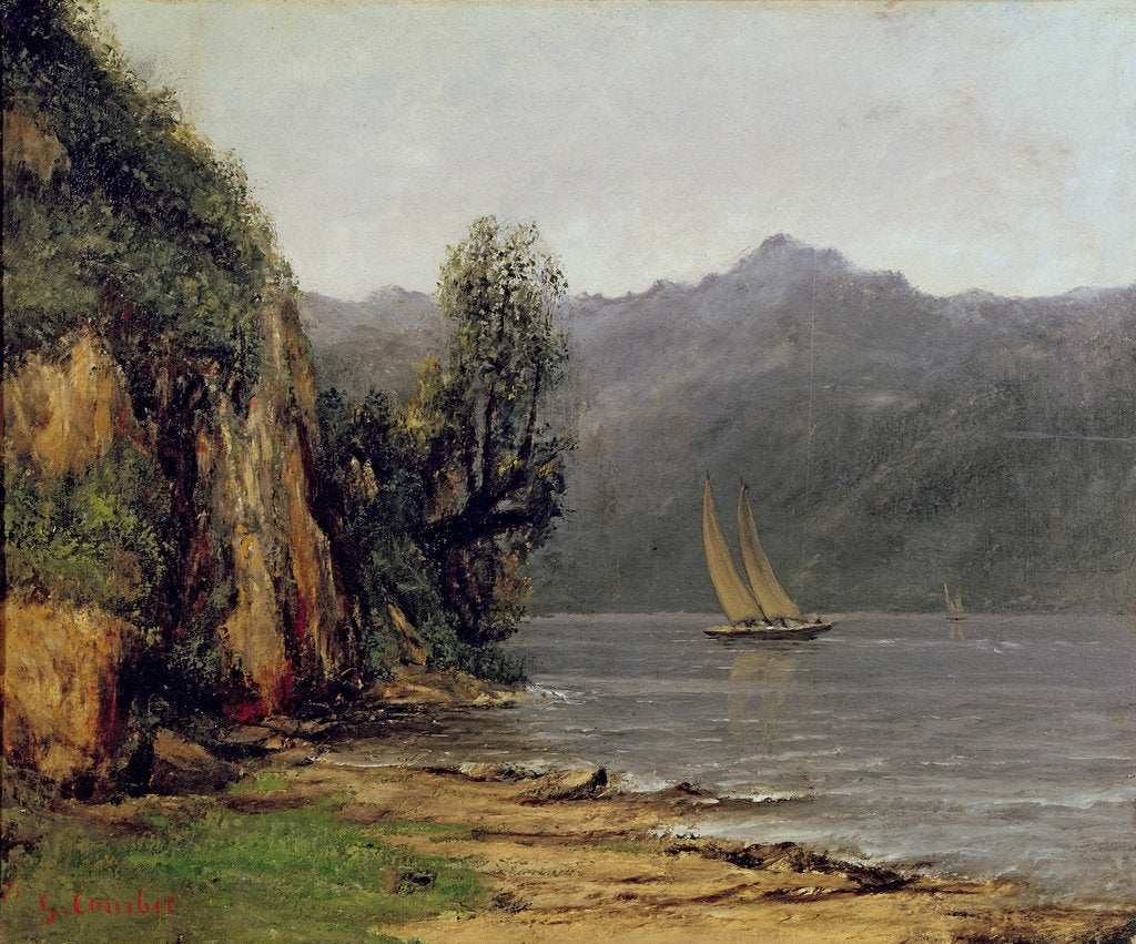Detail of Vue du Lac Leman, ca 1873-1877 by Anonymous