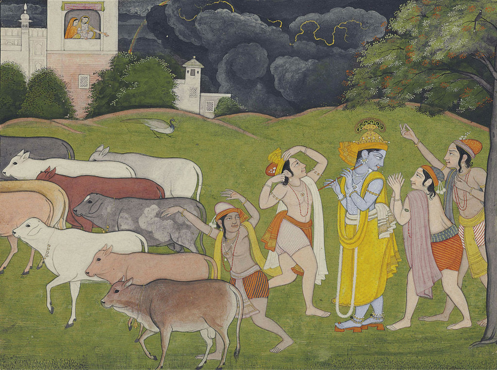 Detail of Krishna and the Call of the Flute, c. 1790 by Anonymous