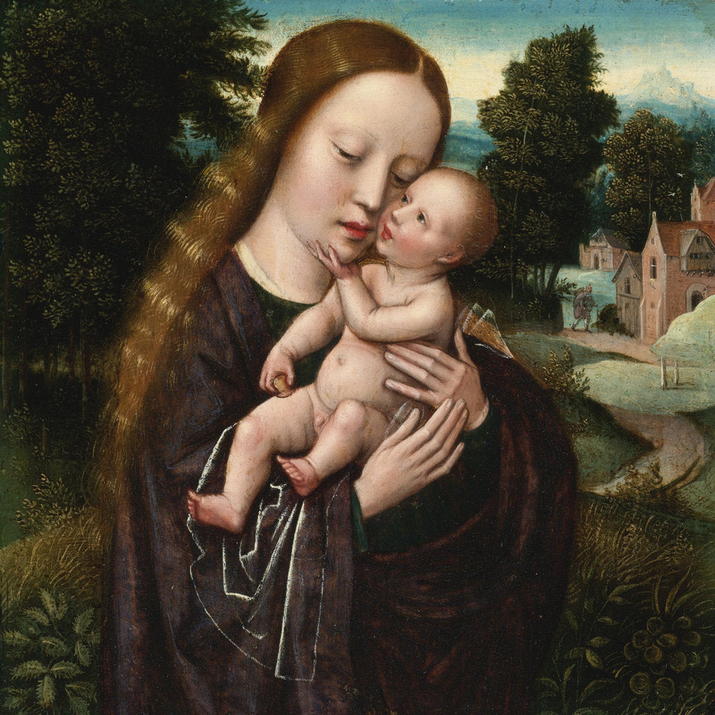 Detail of Virgin and Child, by Anonymous