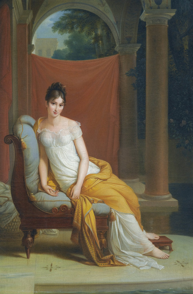 Detail of Portrait of Madame Récamier, née Julie Bernard, by Anonymous
