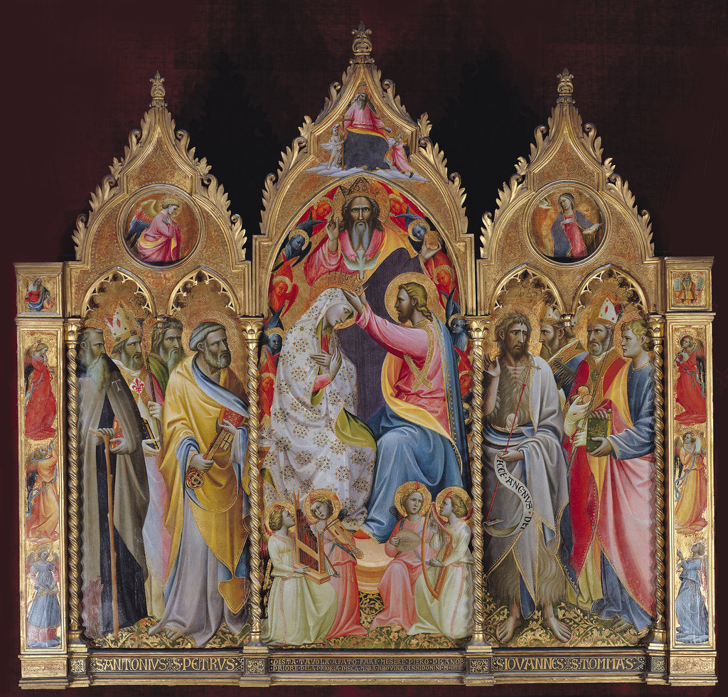 Detail of The Coronation of the Virgin, Early 15th cen by Anonymous