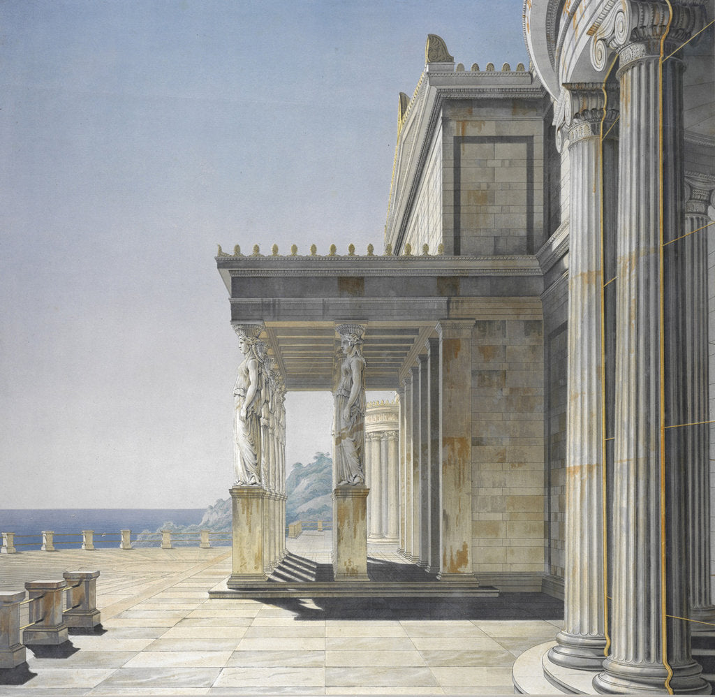 Detail of The Orianda Palace in the Crimea. Perspective View of the Sea Terrace, 1847 by Anonymous