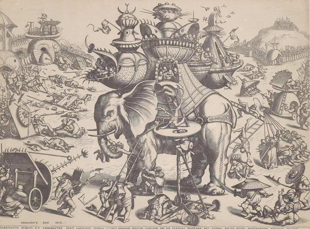 Detail of The Siege of an Elephant, c. 1550 by Anonymous