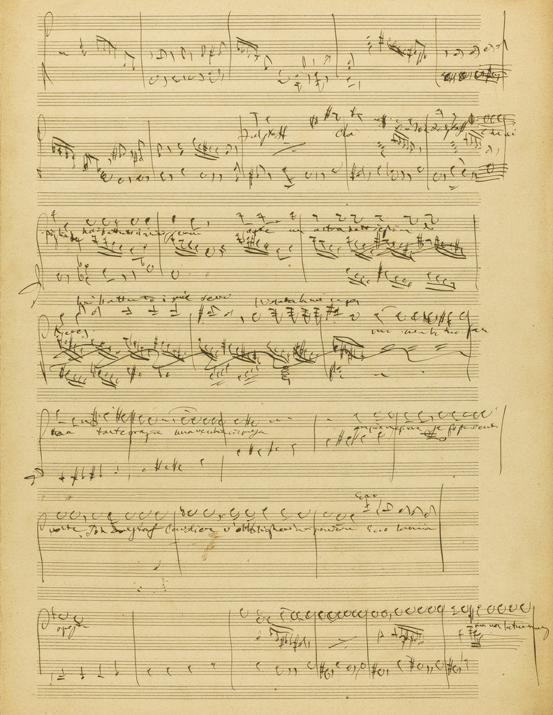 Detail of The autograph manuscript: Falstaff, opera in three acts, 1894 by Anonymous