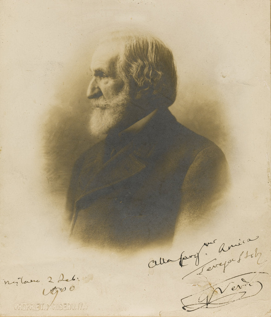 Detail of Portrait of the Composer Giuseppe Verdi, 1900 by Anonymous