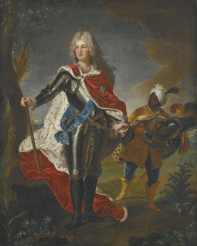 Detail of Portrait of Augustus III of Poland, by Anonymous