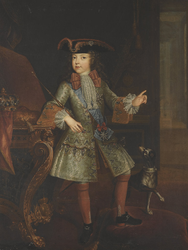 Detail of Portrait of the King Louis XV as Child, 1717 by Anonymous