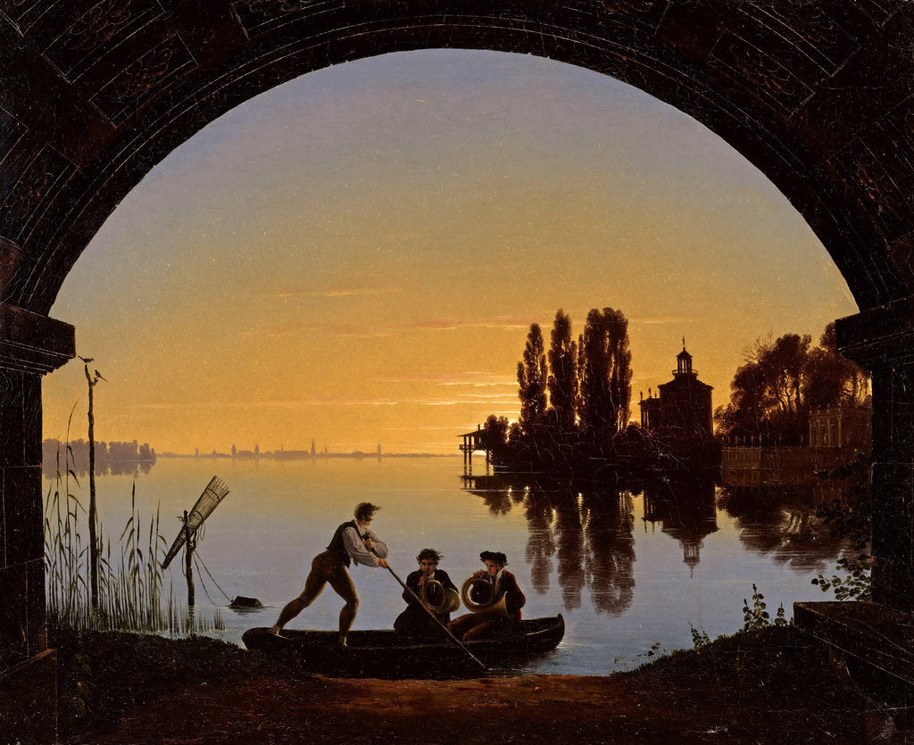 Detail of The Banks of the Spree near Stralau, 1817 by Anonymous