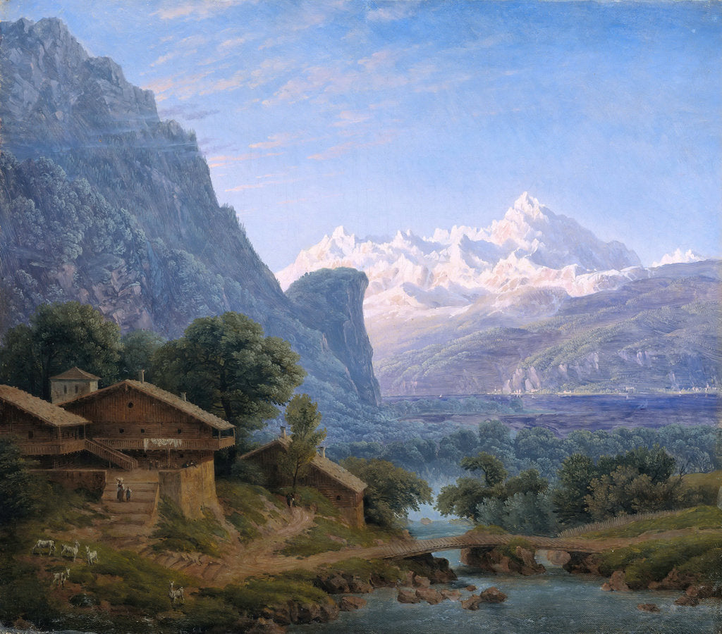 Detail of View of Mont Blanc, 1813 by Anonymous