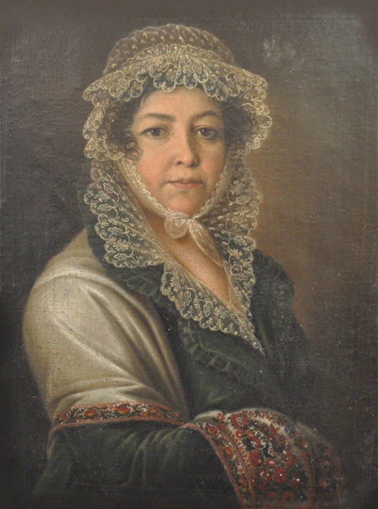Detail of Portrait of Tatiana Mikhaylovna Norova, née Kosheleva, First half of the 19th cent by Anonymous