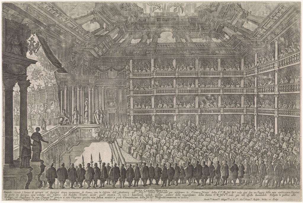 Detail of Scene from the opera Il pomo doro (The Golden Apple) of A. Cesti to the wedding of Leopold I and Ma by Anonymous