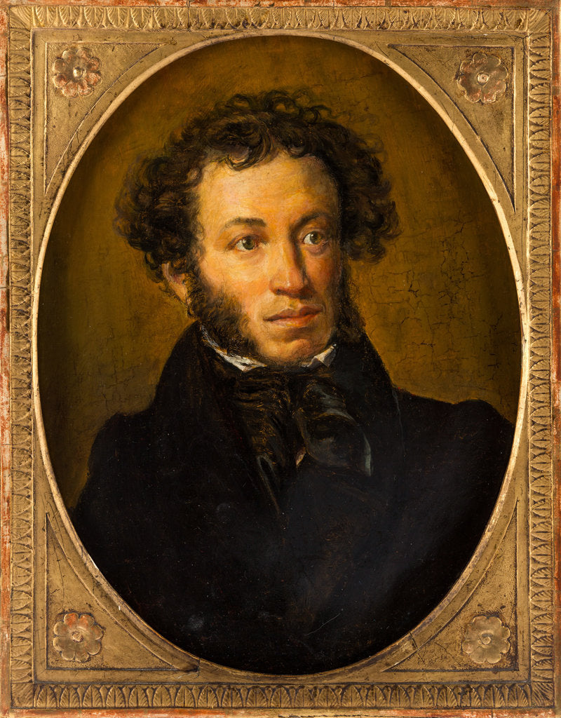 Detail of Portrait of the poet Alexander Sergeyevich Pushkin, Second quarter of the 19th cen by Anonymous
