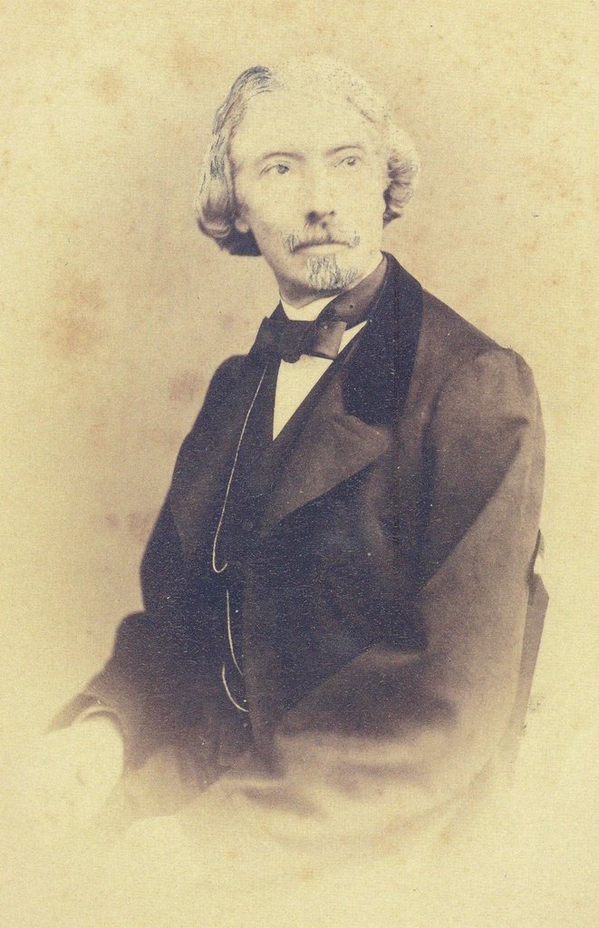 Detail of Portrait of Andrea Maffei, Second Half of the 19th cen by Anonymous