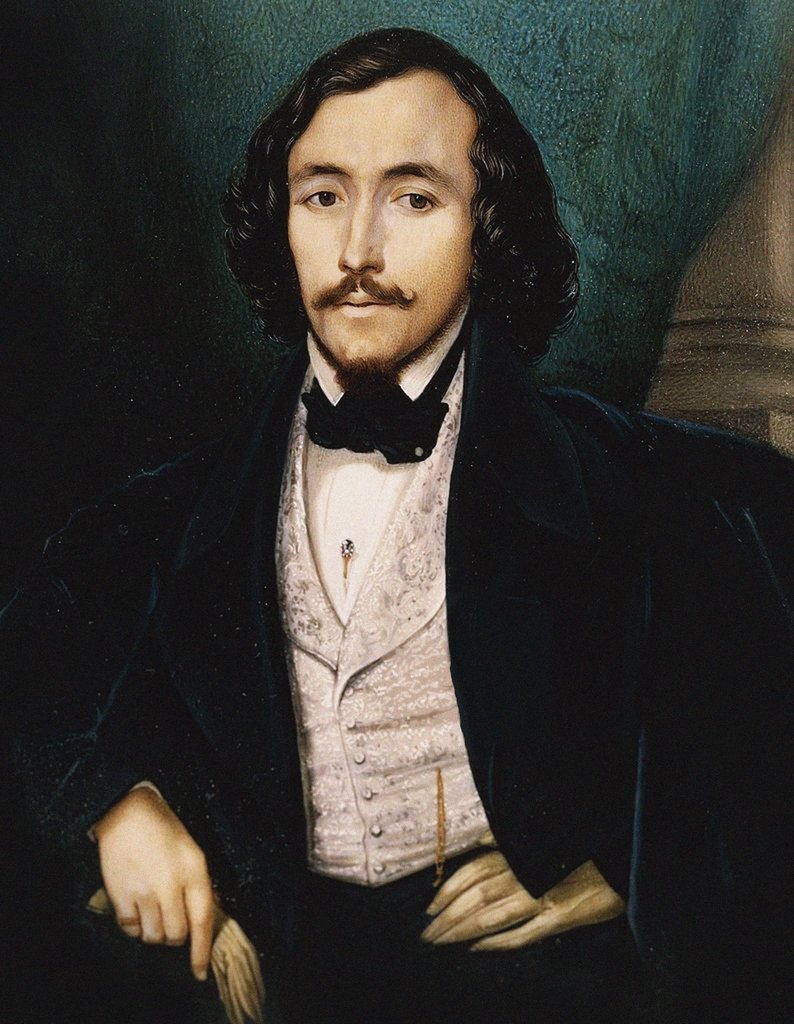 Detail of Portrait of the baritone Felice Varesi, by Anonymous