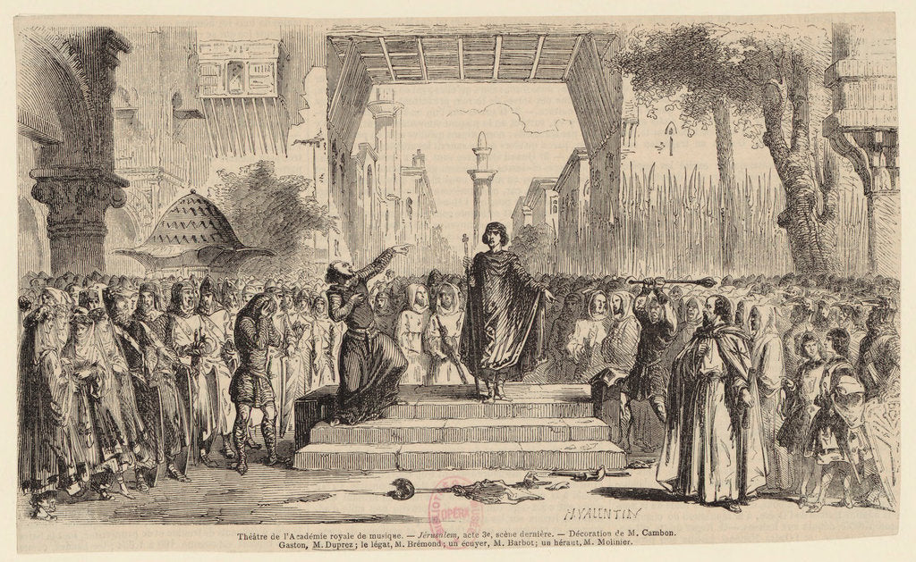 Detail of Opera Jérusalem by Giuseppe Verdi, on 26 November 1847 by the Paris Opera at the Salle Le Peletier ( by Anonymous