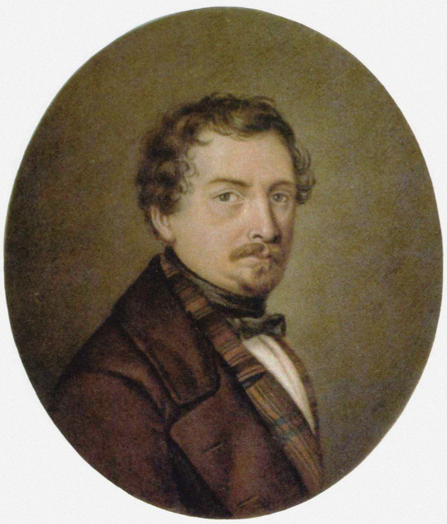 Detail of Portrait of the librettist Salvatore Cammarano, by Anonymous