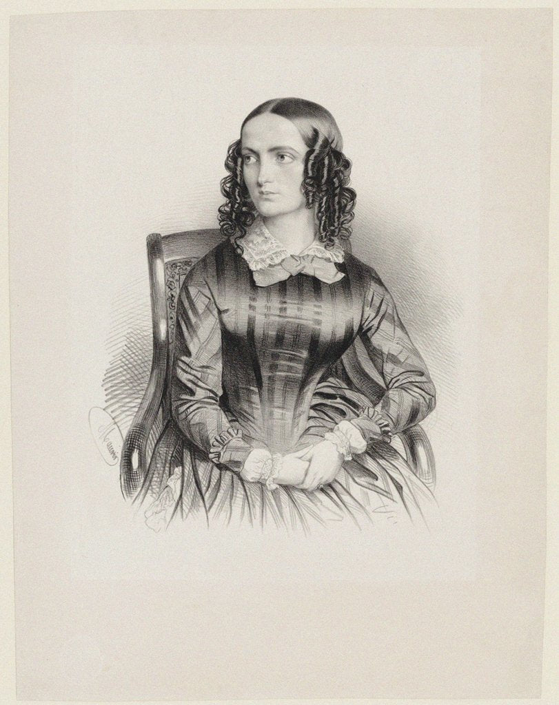 Detail of Portrait of the Soprano Teresina (Teresa) Brambilla, by Anonymous