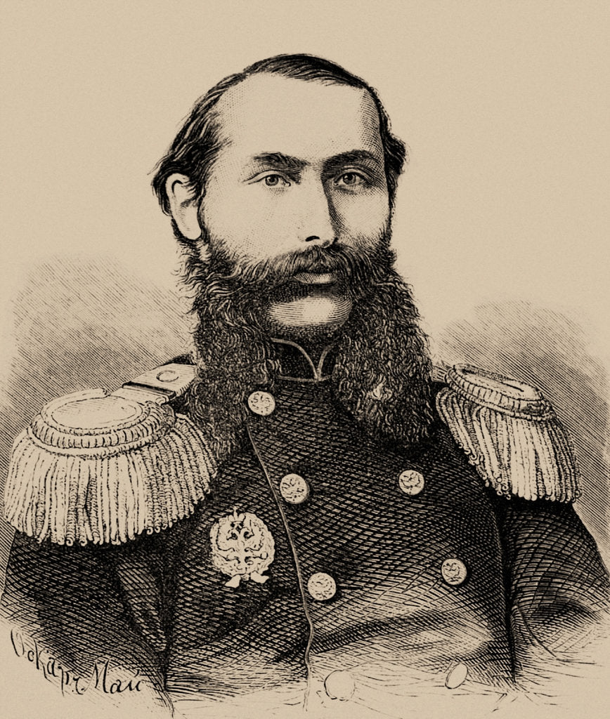 Detail of Portrait of Amand Yegorovich Struve, 1870 by Anonymous
