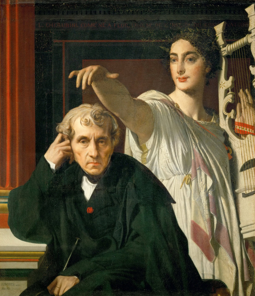 Detail of Luigi Cherubini and the Muse of Lyric Poetry, 1842 by Anonymous