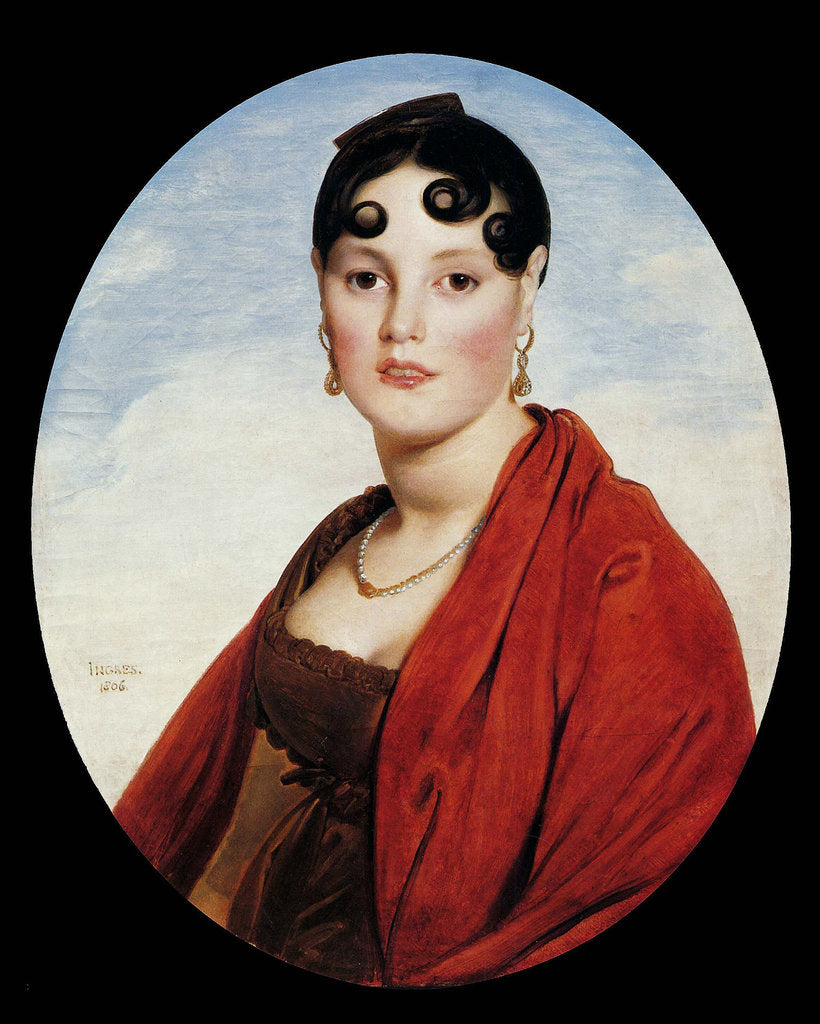 Detail of La Belle Zélie (Portrait of Madame Aymon), 1806 by Anonymous