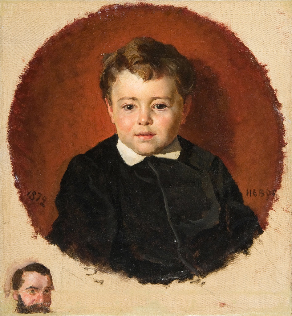 Detail of Portrait of Andrey Savvich Mamontov as child, 1872 by Anonymous