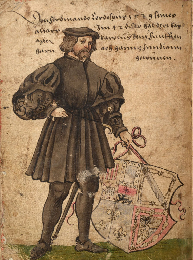 Detail of Ferdinand Cortez. From: Trachtenbuch, 1529 by Anonymous