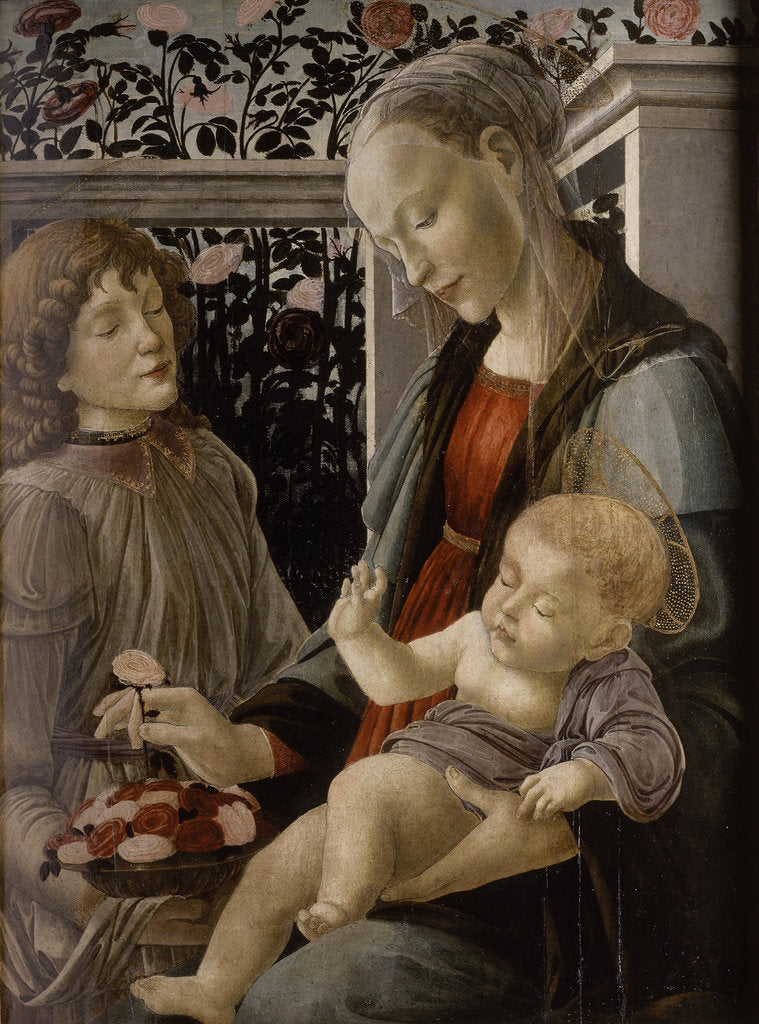 Detail of Virgin and Child with Angel, 15th century by Anonymous