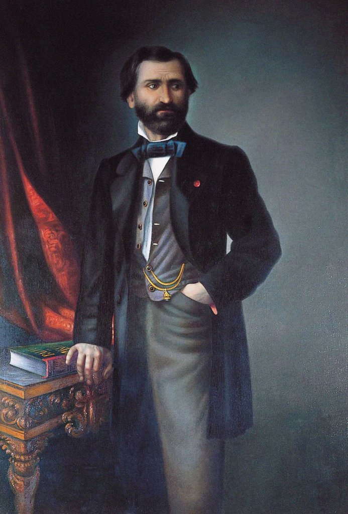 Detail of Portrait of the Composer Giuseppe Verdi, 1858 by Anonymous