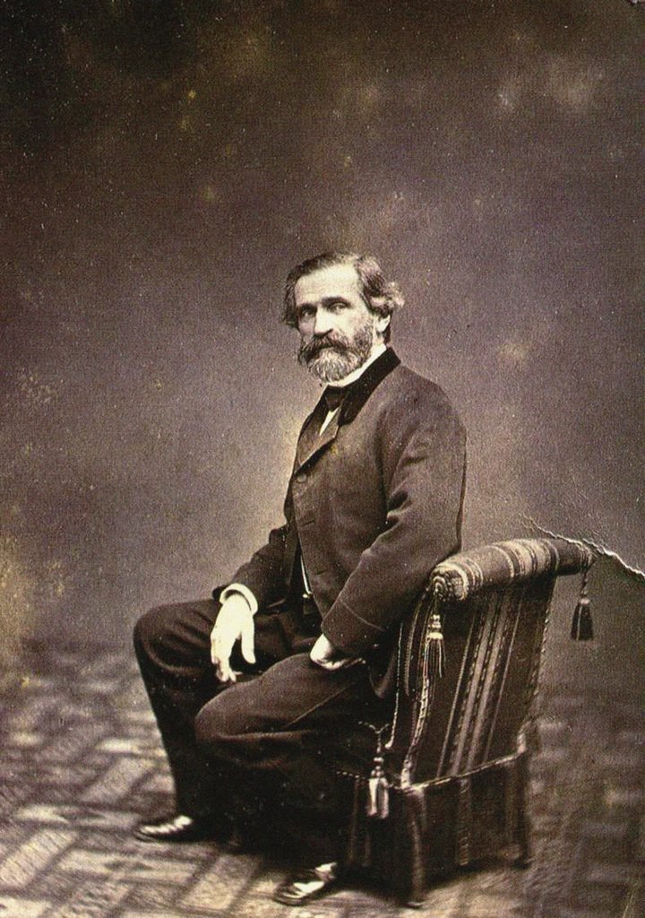 Detail of Portrait of the Composer Giuseppe Verdi, 1874 by Anonymous