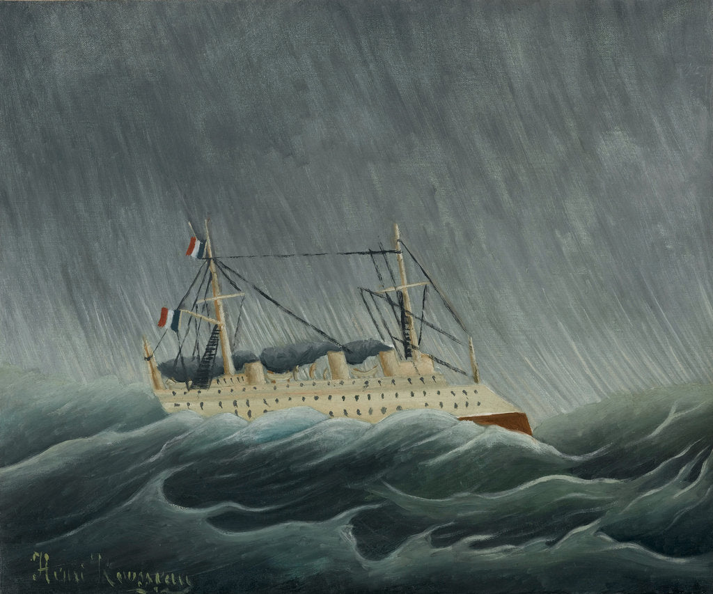 Detail of The Ship in the Tempest, ca 1899 by Anonymous