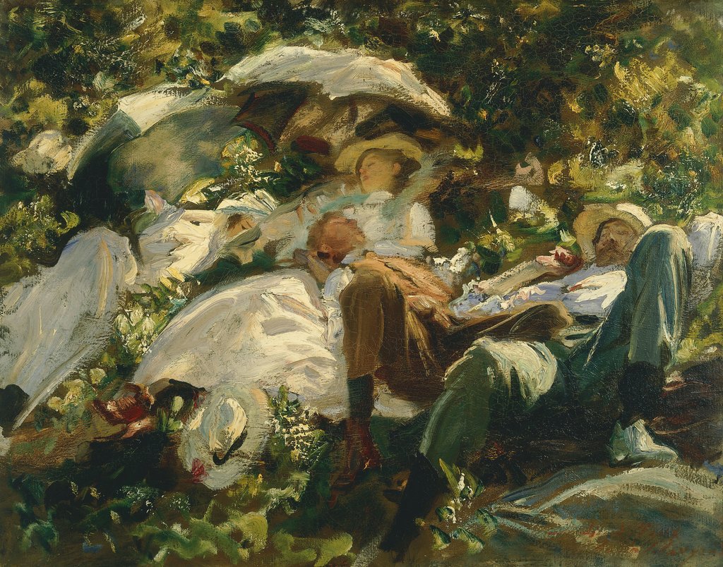 Detail of Group with Parasols, 1904-1905 by Anonymous