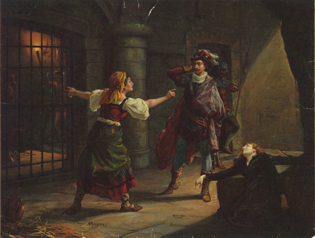 Detail of Opera Il trovatore by Giuseppe Verdi, 1902 by Anonymous