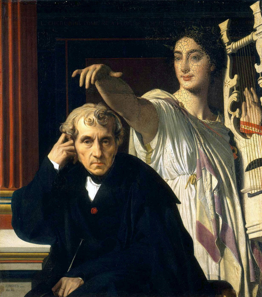 Detail of Luigi Cherubini and the Muse of Lyric Poetry, 1842 by Anonymous