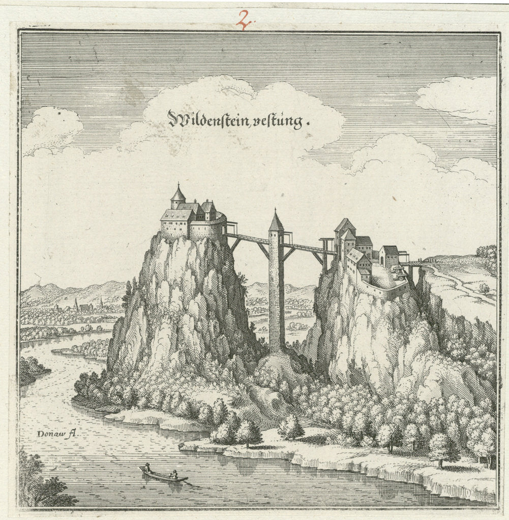 Detail of Wildenstein castle. Topographia Sueaviae, 1643 by Anonymous