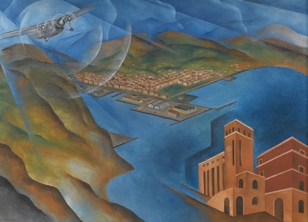 Detail of Allegoria del Golfo e del Palazzo delle Poste di La Spezia, ca 1933 by Anonymous