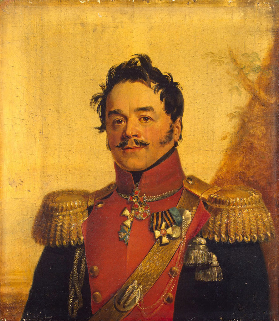 Detail of Portrait of Count Nikolai Grigoryevich Shcherbatov, before 1825 by Anonymous