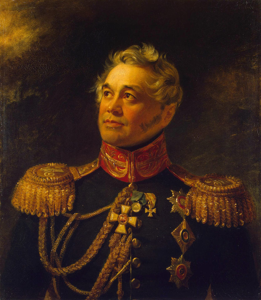 Detail of Portrait of Count Alexey Grigoryevich Shcherbatov, before 1825 by Anonymous