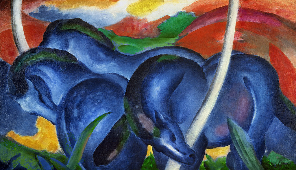 Detail of The Large Blue Horses, 1911 by Anonymous
