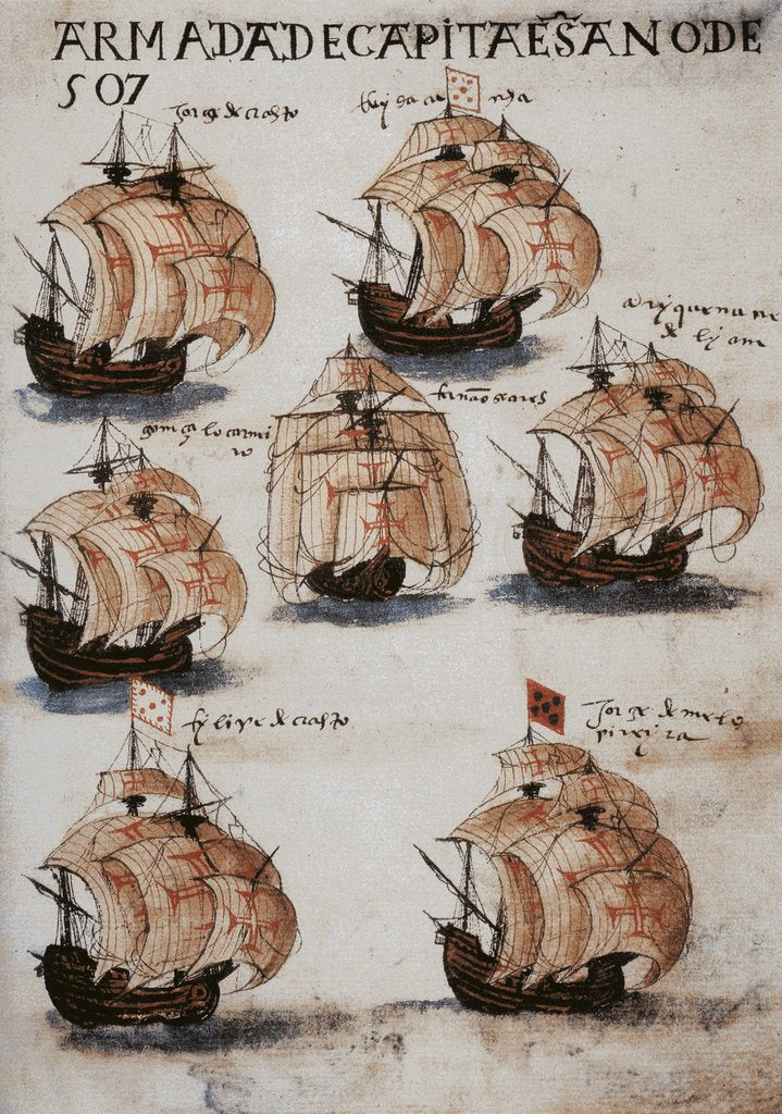 Detail of The fleet of Vasco da Gama in 1502 by Anonymous