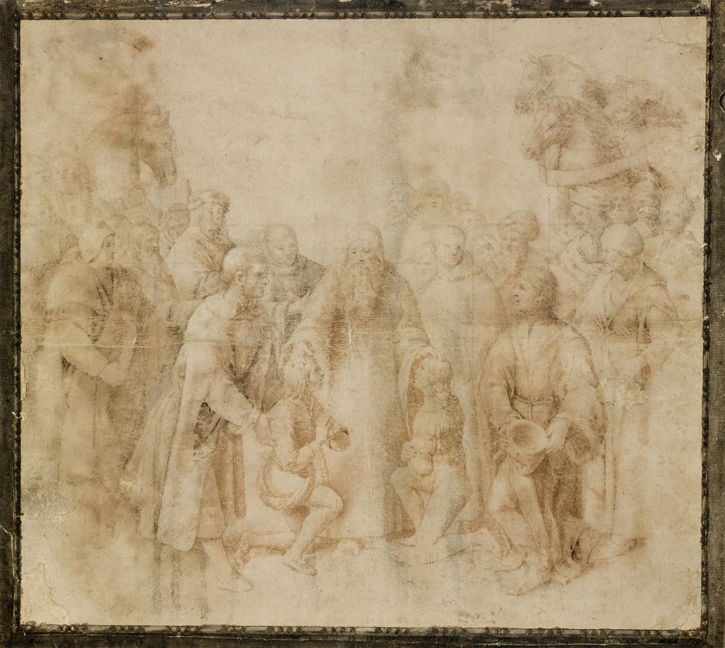 Detail of Saint Benedict receiving Maurus and Placidus, ca 1503 by Anonymous