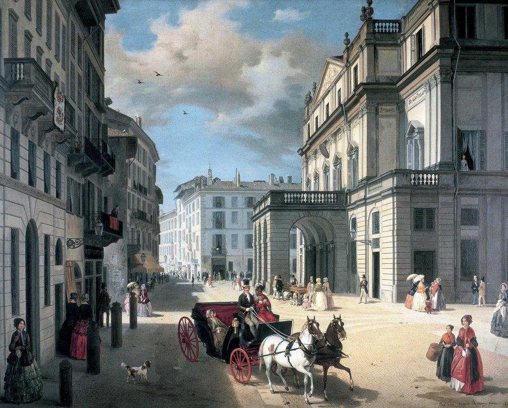 Detail of Teatro alla Scala, 1852 by Anonymous