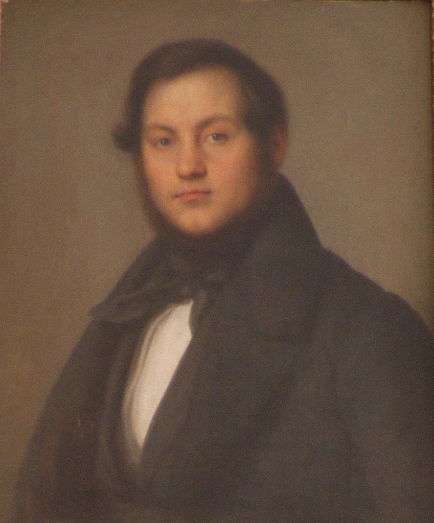 Detail of Portrait of the Bass Ignazio Marini, ca 1839 by Anonymous