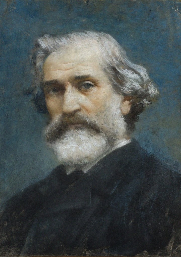 Detail of Portrait of the Composer Giuseppe Verdi, 1887 by Anonymous
