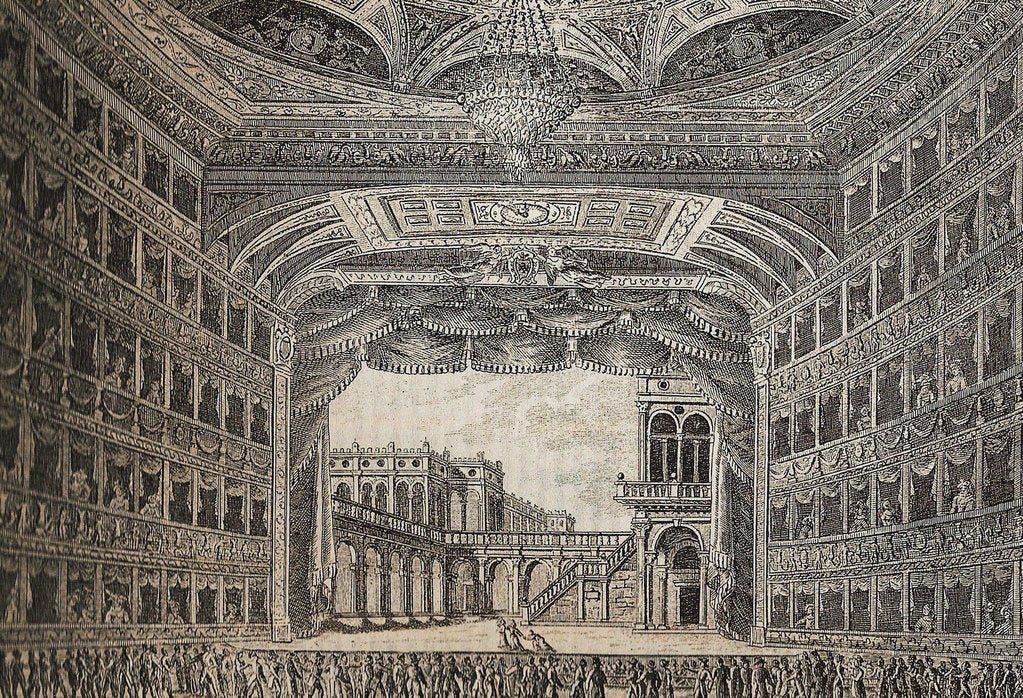 Detail of Teatro La Fenice in Venice, 1829 by Anonymous