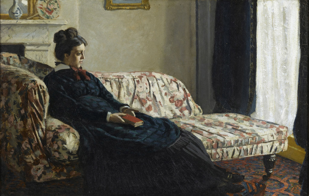 Detail of Méditation. Madame Monet au canapé, c. 1871 by Anonymous