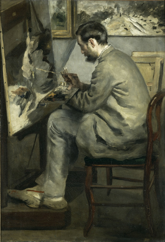Detail of Frédéric Bazille at his easel, 1867 by Anonymous