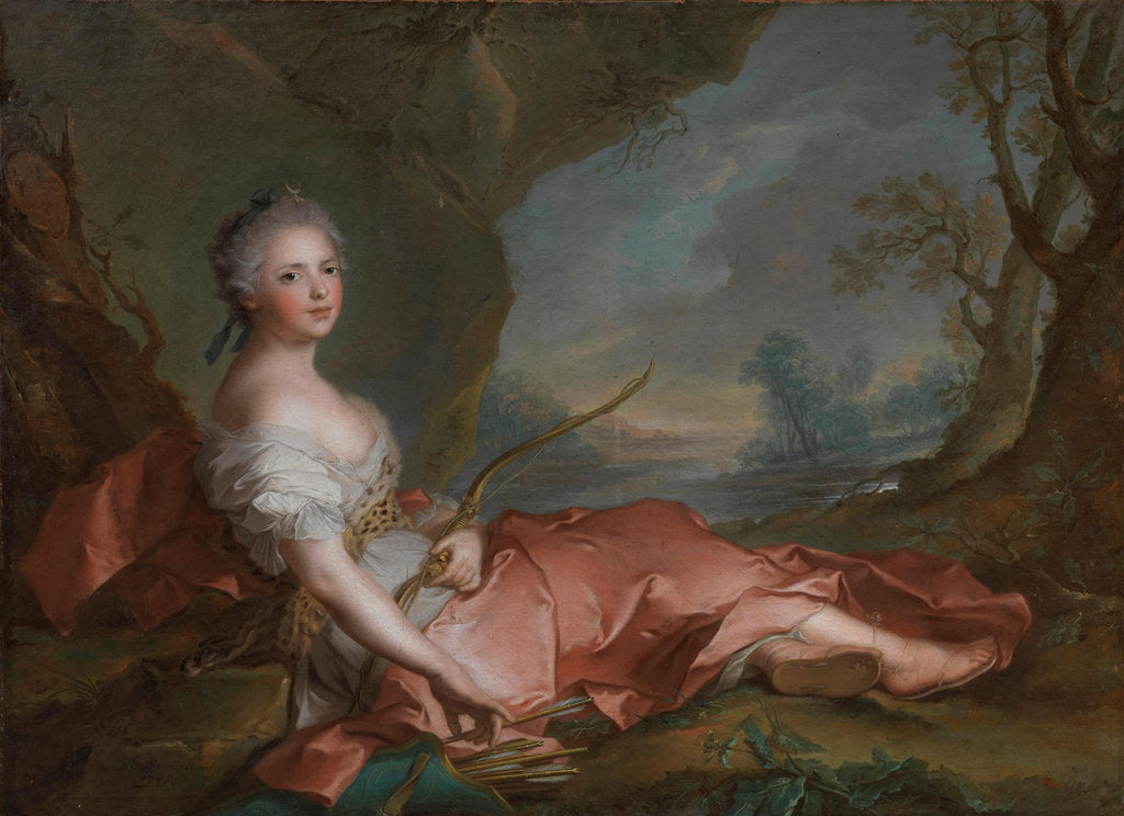 Detail of Princess Marie Adélaïde of France as Diana, 1745 by Anonymous