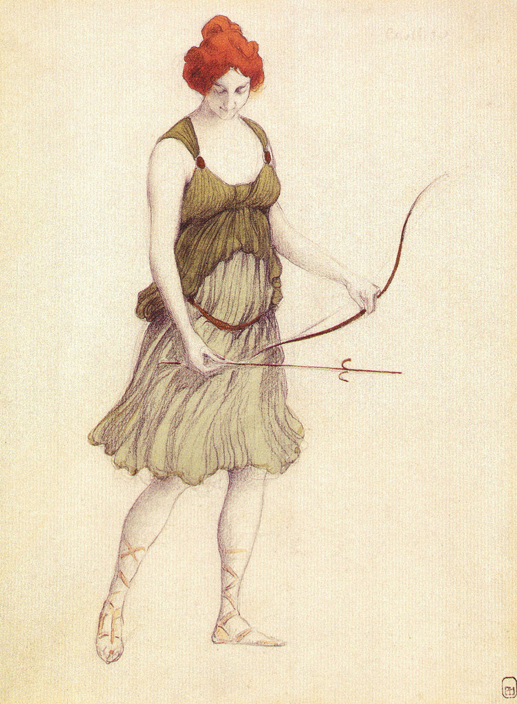 Detail of Costume design for the ballet Sylvia ou La Nymphe de Diane by Léo Delibes, 1901 by Anonymous
