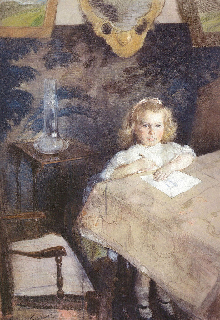Detail of Portrait of Marina Nikolayevna Gritsenko as Child, 1905 by Anonymous